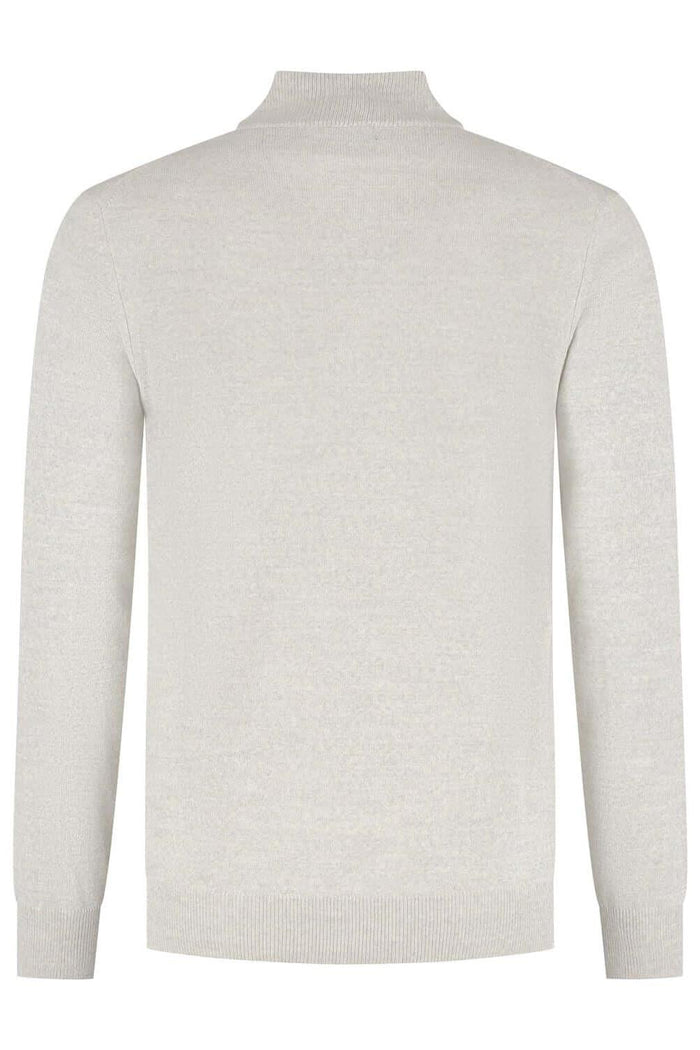 Halfzip merinoblend alugrey