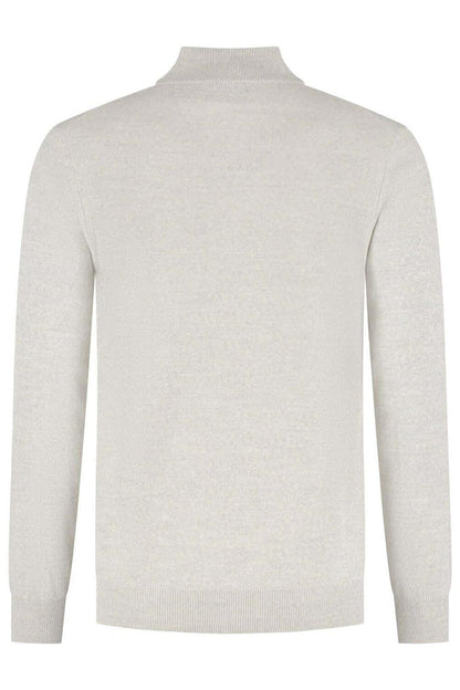 Halfzip merinoblend alugrey