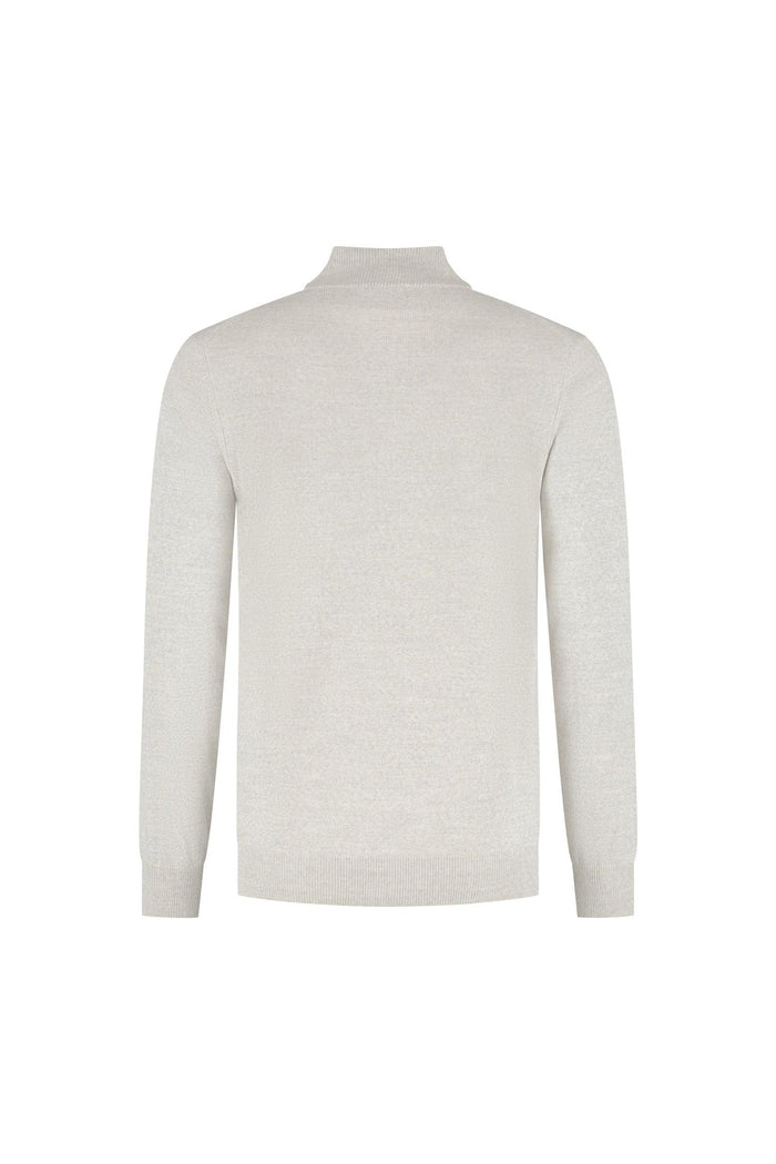Halfzip merinoblend alugrey