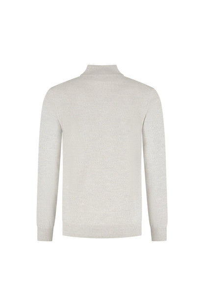 Halfzip merinoblend alugrey