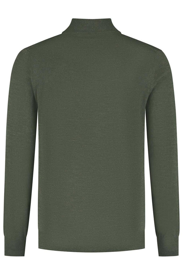 Halfzip merinoblend forest