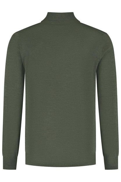 Halfzip merinoblend forest