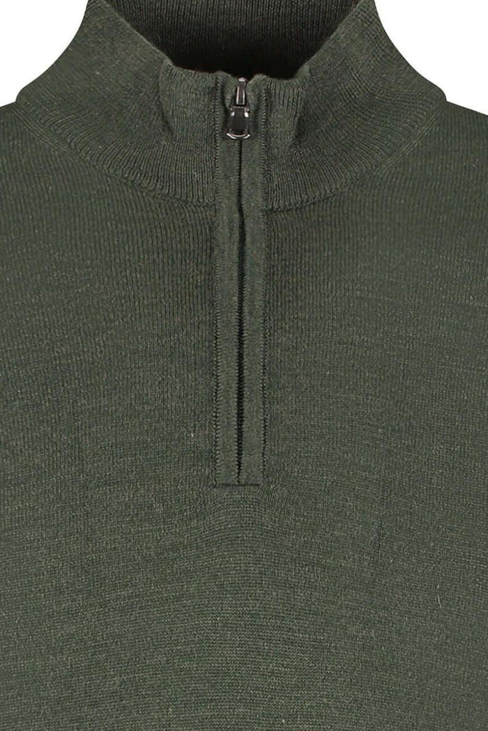 Halfzip merinoblend forest