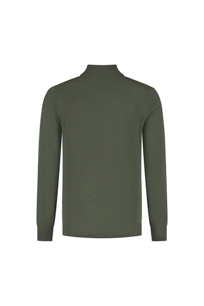 Halfzip merinoblend forest