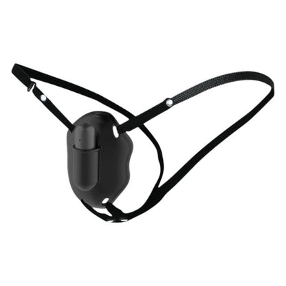 Ham cu vibrator PRETTY LOVE Carter, cu curele reglabile și vibrator bullet detașabil, 12 funcții de vibrație, negru