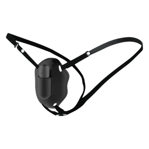 Ham cu vibrator PRETTY LOVE Carter, cu curele reglabile și vibrator bullet detașabil, 12 funcții de vibrație, negru
