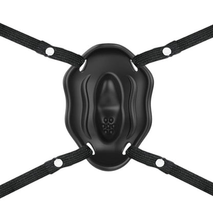 Ham cu vibrator PRETTY LOVE Carter, cu curele reglabile și vibrator bullet detașabil, 12 funcții de vibrație, negru