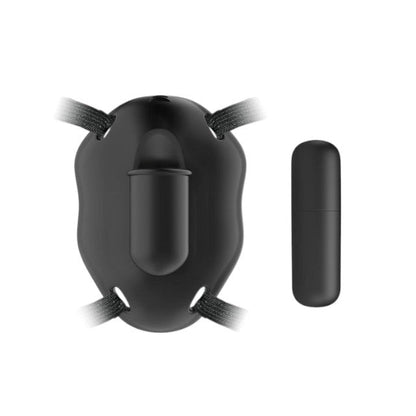 Ham cu vibrator PRETTY LOVE Carter, cu curele reglabile și vibrator bullet detașabil, 12 funcții de vibrație, negru