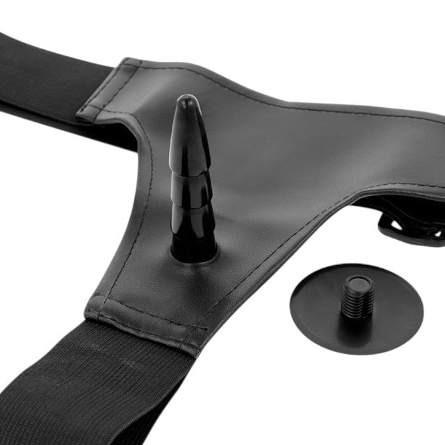 Ham Strap - On HARNESS ATTRACTION - VINCENT, cu dubla penetrare, cu vibrator rabbit, 4 cm si 15 cm