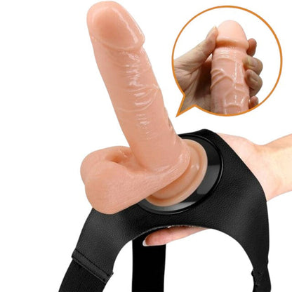 Ham Strap-On PRETTY LOVE universal cu dildo-HARNESS 20 CM, NATURAL