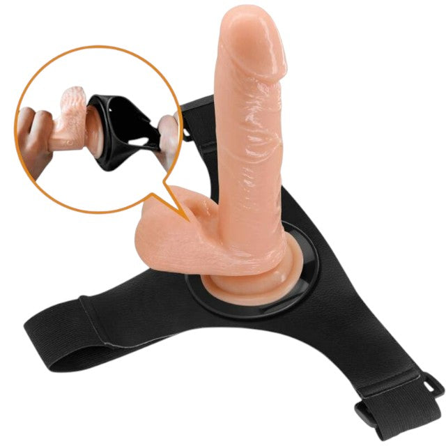 Ham Strap-On PRETTY LOVE universal cu dildo-HARNESS 20 CM, NATURAL