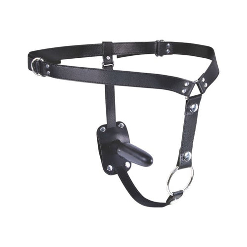 Ham X JOYRIDE Dual Delight Strap-On, cu inel pentru penis și plug anal detașabil, bretele ajustabile, negru