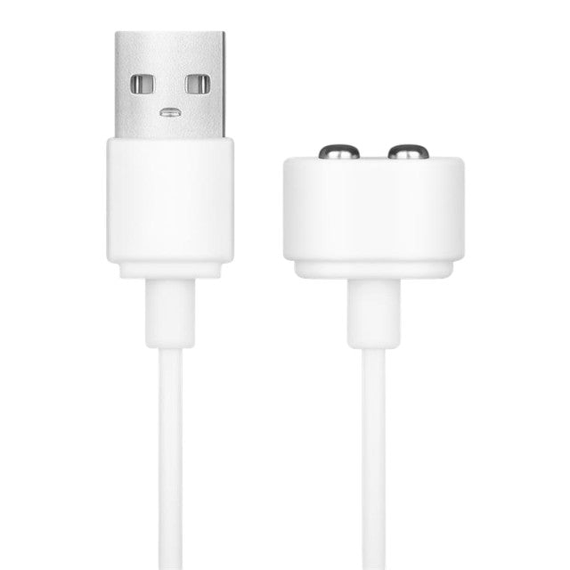 Încărcător jucarii erotice SATISFYER, cablu magnetic de încărcare, cu mufă USB, culoare alb