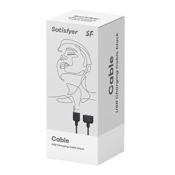 Încărcător jucarii erotice SATISFYER, cablu magnetic de încărcare, cu mufă USB, culoare negru