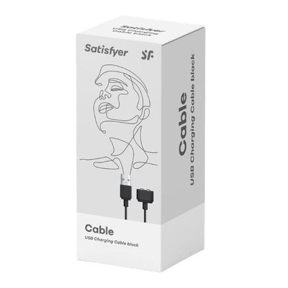 Încărcător jucarii erotice SATISFYER, cablu magnetic de încărcare, cu mufă USB, culoare negru