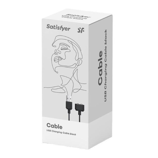 Încărcător jucarii erotice SATISFYER, cablu magnetic de încărcare, cu mufă USB, culoare alb