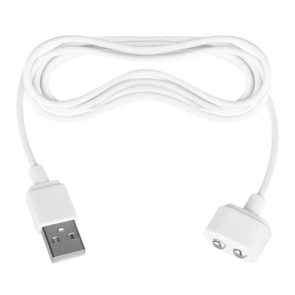 Încărcător jucarii erotice SATISFYER, cablu magnetic de încărcare, cu mufă USB, culoare alb