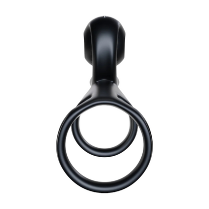 Inel dublu pentru penis SNAIL VIBE Jovi Dual Couples, cu telecomandă, 2 motoare, 5 funcții de vibrație, culoare negru