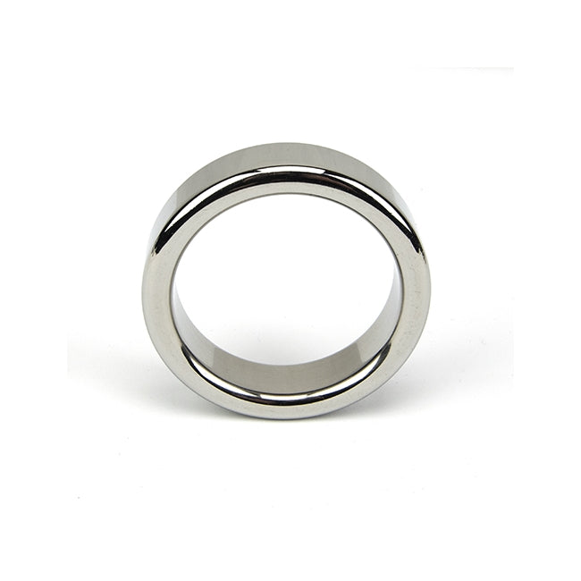 Inel pentru penis Bound to Please - Metal Cock Ring, din metal, argintiu, 40 mm