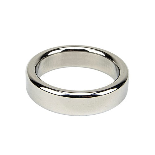 Inel pentru penis Bound To Please - Metal Cock Ring, din metal, argintiu, 50 mm