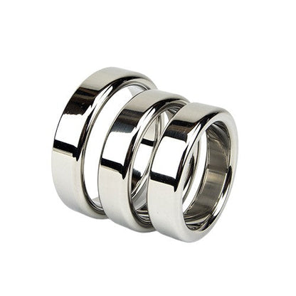 Inel pentru penis Bound To Please - Metal Cock Ring, din metal, argintiu, 50 mm