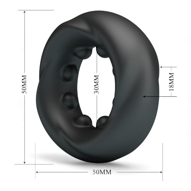Inel pentru penis CRAZY BULL Daquez, cu design ergonomic, din silicon, rezistent la apă, diametru intern 30 mm (model 4)
