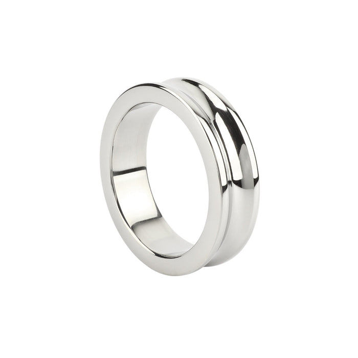Inel pentru penis MR. STEEL The Imperator C-Ring, din oțel inoxidabil, diametru 4 cm (mic), argintiu