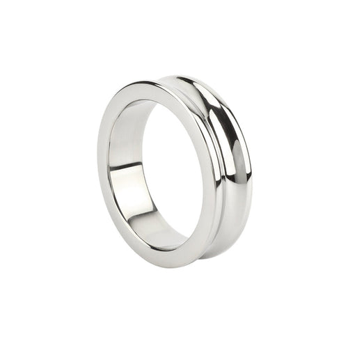 Inel pentru penis MR. STEEL The Imperator C-Ring, din oțel inoxidabil, diametru 4 cm (mic), argintiu