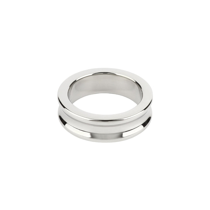 Inel pentru penis MR. STEEL The Imperator C-Ring, din oțel inoxidabil, diametru 4 cm (mic), argintiu