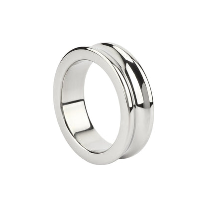 Inel pentru penis MR. STEEL The Imperator C-Ring, din oțel inoxidabil, diametru 4.5 cm (mare), argintiu