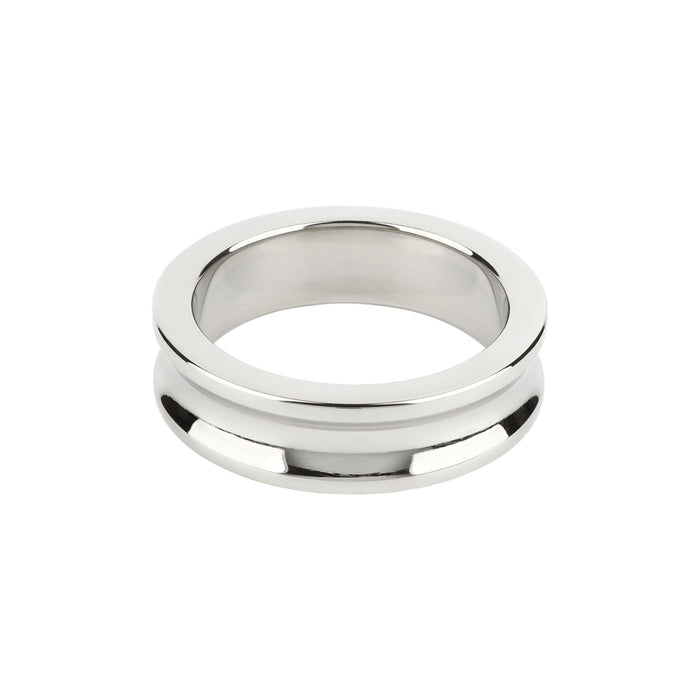 Inel pentru penis MR. STEEL The Imperator C-Ring, din oțel inoxidabil, diametru 4.5 cm (mare), argintiu