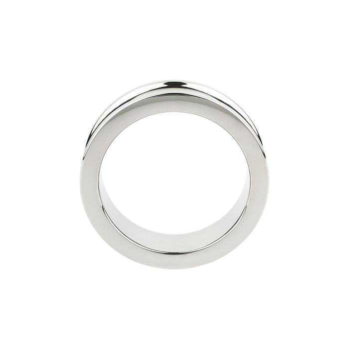 Inel pentru penis MR. STEEL The Imperator C-Ring, din oțel inoxidabil, diametru 4.5 cm (mare), argintiu