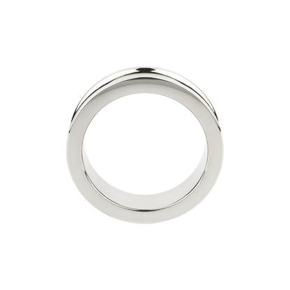 Inel pentru penis MR. STEEL The Imperator C-Ring, din oțel inoxidabil, diametru 4.5 cm (mare), argintiu