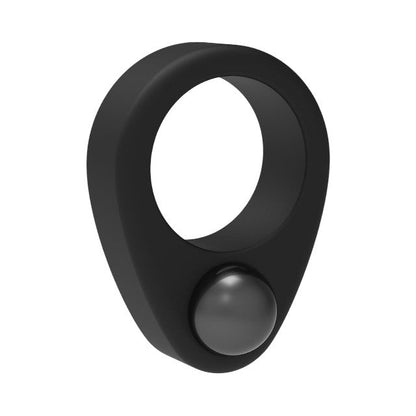 Inel pentru penis RAMROD Cockring Single Weight, din silicon, cu bilă de oțel detașabilă, greutate 57 grame, negru