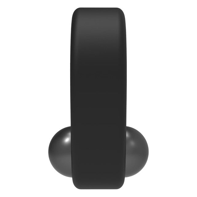 Inel pentru penis RAMROD Cockring Single Weight, din silicon, cu bilă de oțel detașabilă, greutate 57 grame, negru