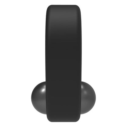 Inel pentru penis RAMROD Cockring Single Weight, din silicon, cu bilă de oțel detașabilă, greutate 57 grame, negru