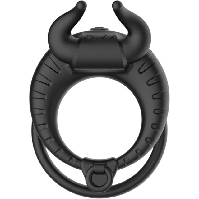 Inel vibrator pentru penis ARMONY Bull’s Passion, 10 functii de vibratie, rezistent la apa, negru