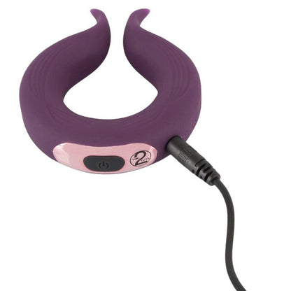 Inel vibrator pentru penis COUPLES CHOICE Couple’s Ring, 10 funcții de vibrație, rezistent la apă, diametru 3.7 cm, mov
