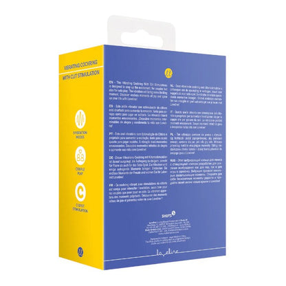 Inel vibrator pentru penis LOVELINE Cockring with Clit Stimulation, pentru cupluri, 9 funcții de vibrație, albastru