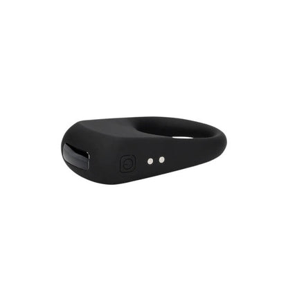 Inel vibrator pentru penis LOVELINE Vibrating Cock Ring, din silicon moale, 10 funcții de vibrație, negru