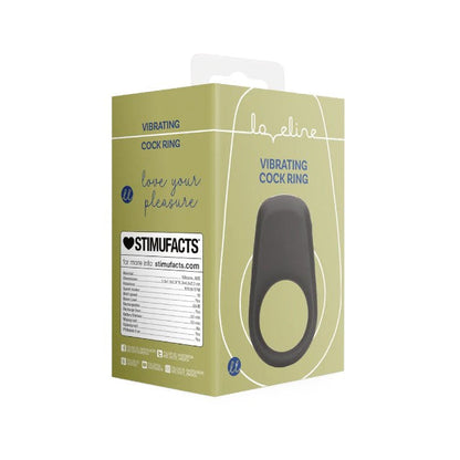 Inel vibrator pentru penis LOVELINE Vibrating Cock Ring, din silicon moale, 10 funcții de vibrație, negru