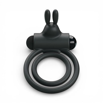 Inel vibrator pentru penis PRETTY LOVE Osmond, cu vibrații puternice, din silicon moale, culoare negru