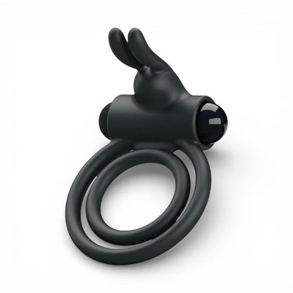 Inel vibrator pentru penis PRETTY LOVE Osmond, cu vibrații puternice, din silicon moale, culoare negru
