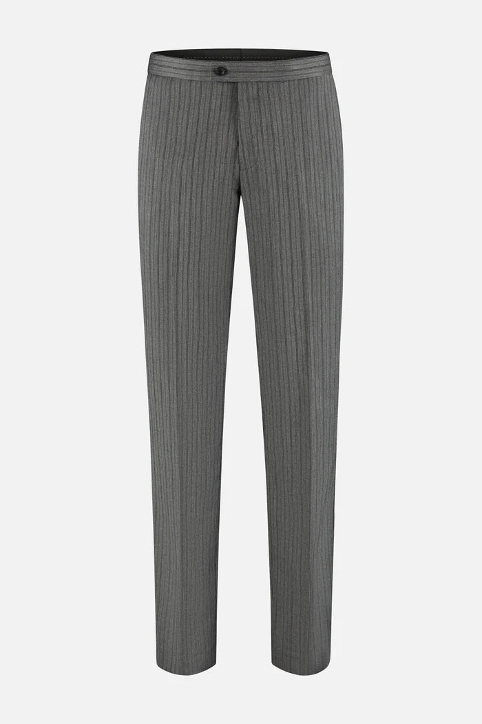 Jacquet broek pv, stijlvolle grijze pantalon met fijne steken en een moderne snit.
