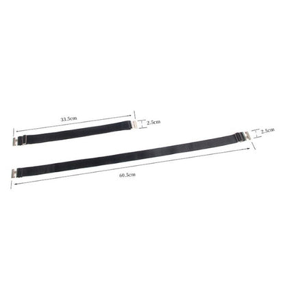Jartiere SUBBLIME Adjustable Buckles, ajustabile cu catarame argintii, din piele artificială, culoare negru (957476)