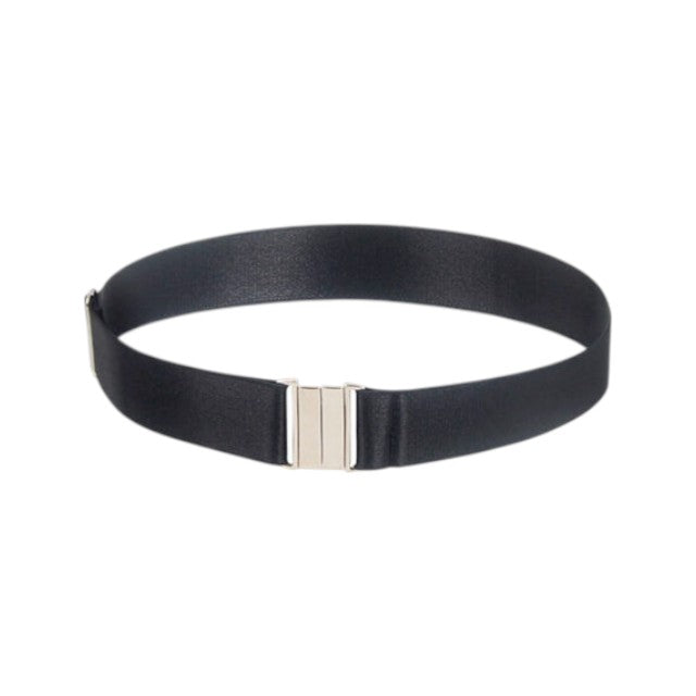 Jartiere SUBBLIME Adjustable Buckles, ajustabile cu catarame argintii, din piele artificială, culoare negru (957476)