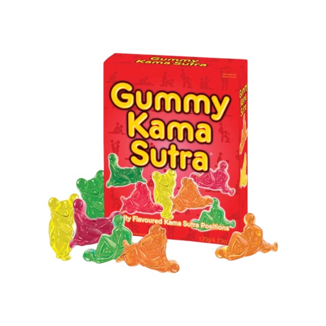 Jeleuri SPENCER & FLEETWOOD Gummy Kama Sutra, în formă de poziții sexuale, aromă de fructe asortate, 12 bucăți