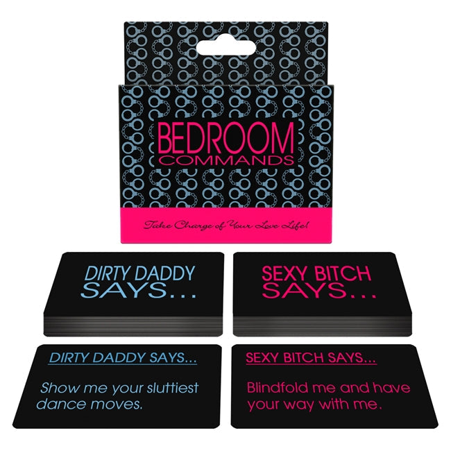 Joc pentru cupluri KHEPER GAMES Bedroom Commands, cu provocări erotice, 108 cărți