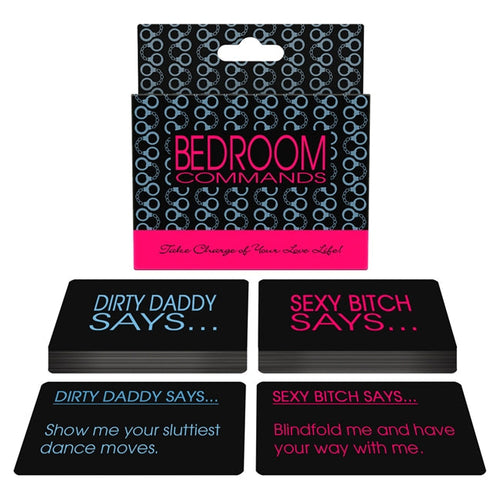 Joc pentru cupluri KHEPER GAMES Bedroom Commands, cu provocări erotice, 108 cărți