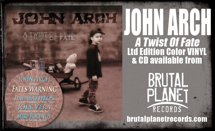 John Arch  - A Twist of Fate (45rpm Turquoise Vinyl, 2025) Fates Warning Vocalist *Bumped & Bruised